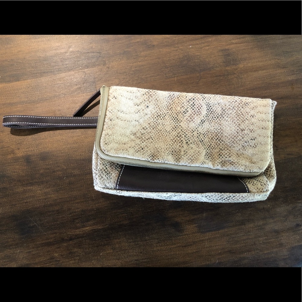 J. McLaughlin Snake Print Destination Clutch